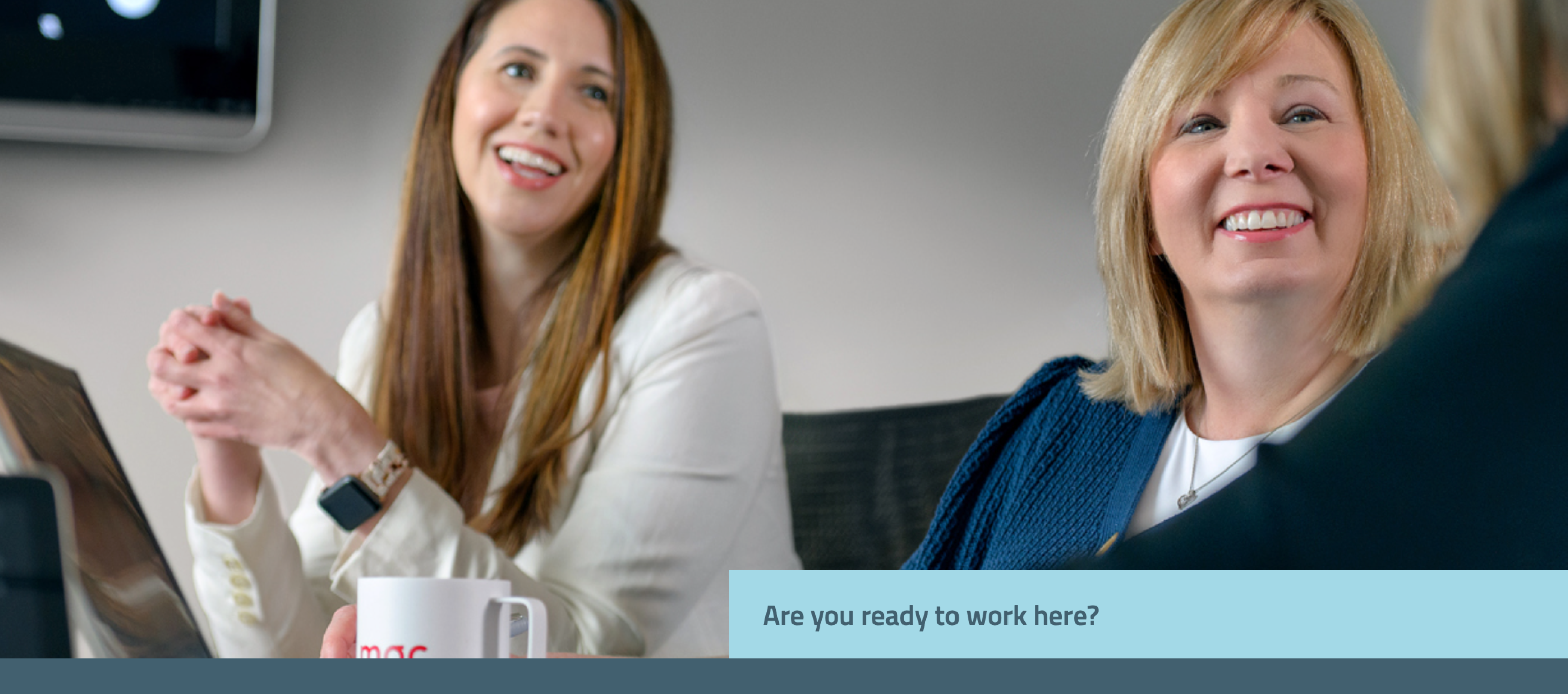 screenshot showing a call to action reading 'are you ready to work here?'