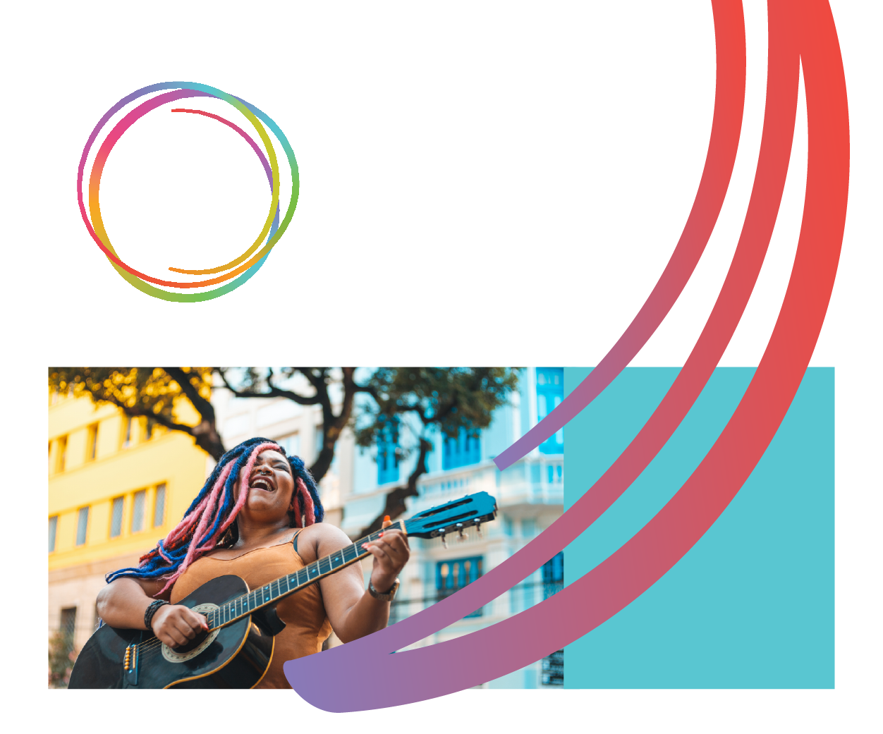 One Columbia logo with abstract elements from website redesign