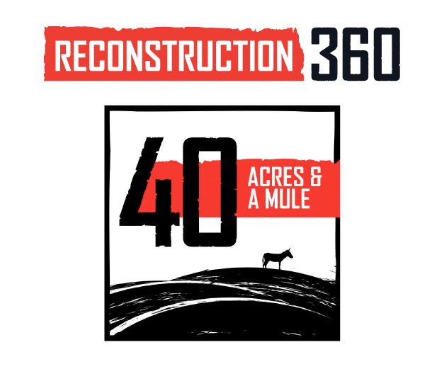 examples of Reconstruction 360 branding elements including logo and illustrations