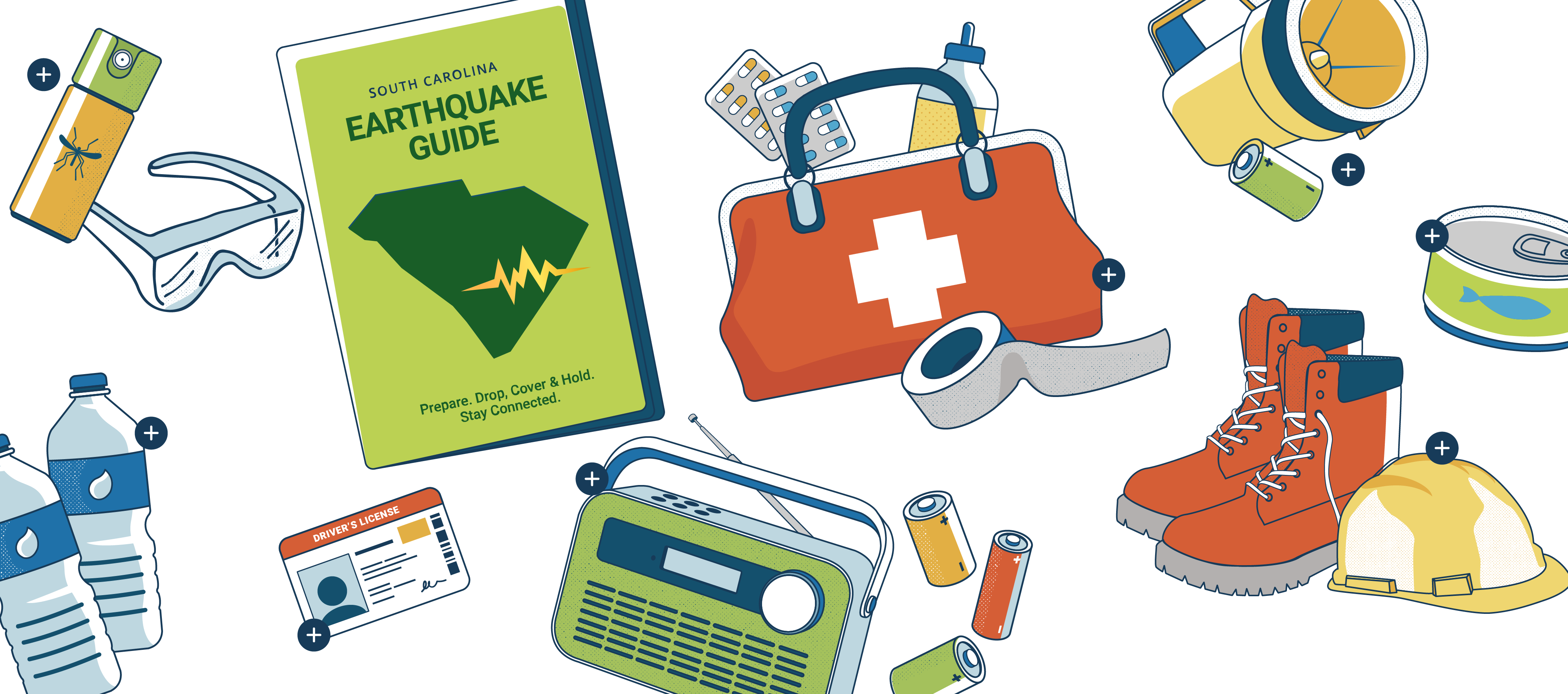 a sampling of illustrations from the Earthquake survival guide